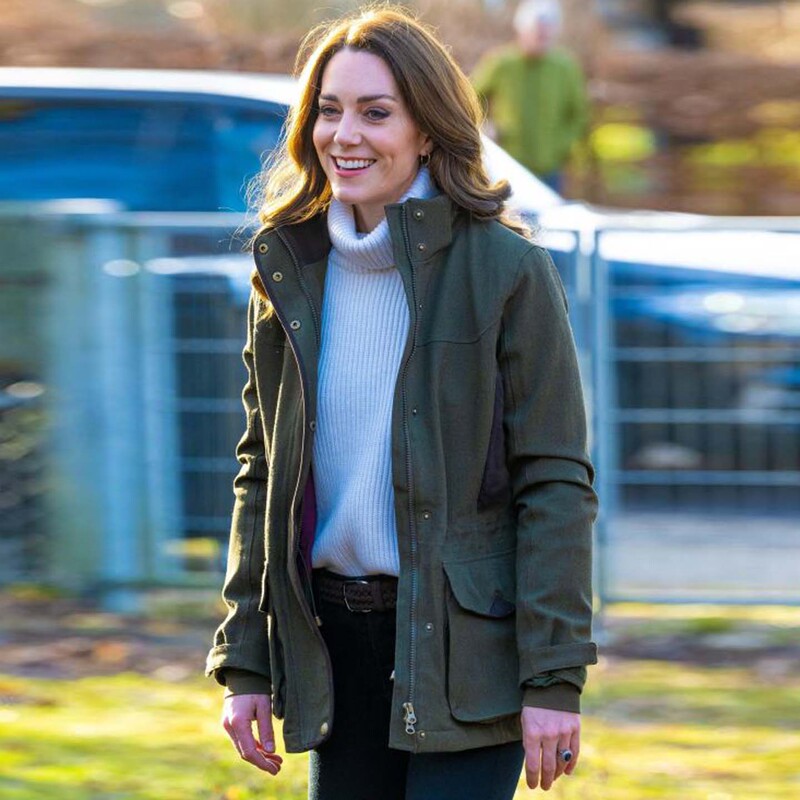 Princess Kate Middleton's Army Green Hunting Jacket Twill Cotton Coat