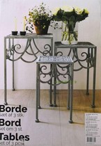 Outdoor Garden Terrace Method Style Retro Iron Art Grocery Frame Ladder High And Low Flower Stool Three Sets Flower Pots Shelf Old White