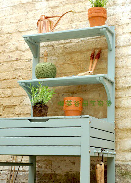 Small apartment terrace outdoor garden flower shop grocery table succulent rack operation table mini small size wooden flower stand
