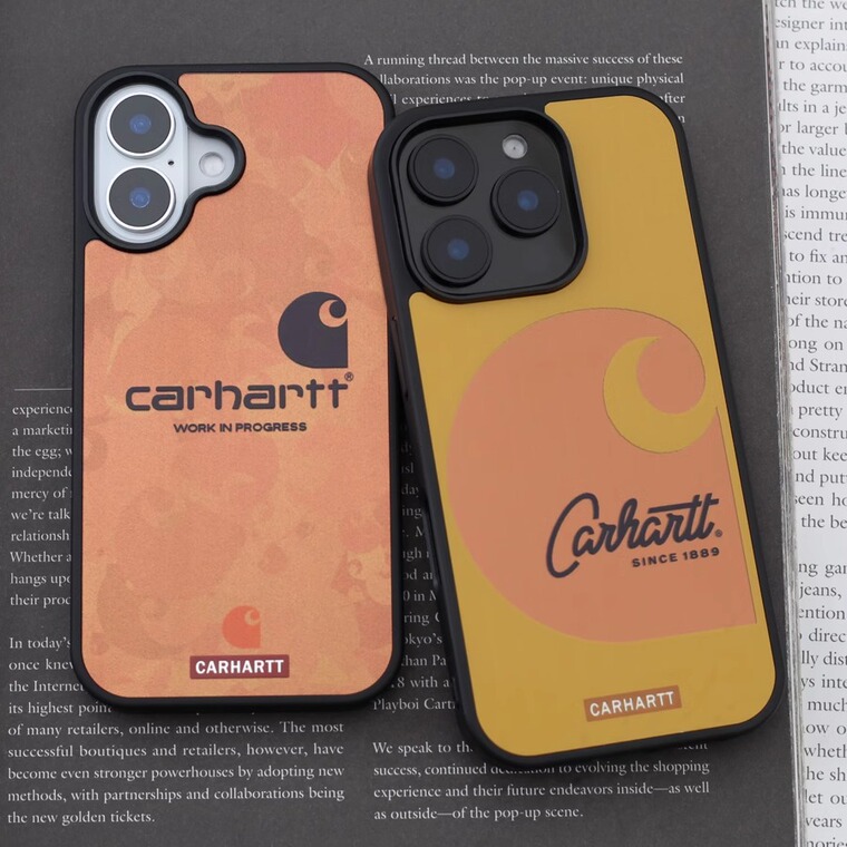 Carhartt Yellow Wood Grain Logo iPhone Case