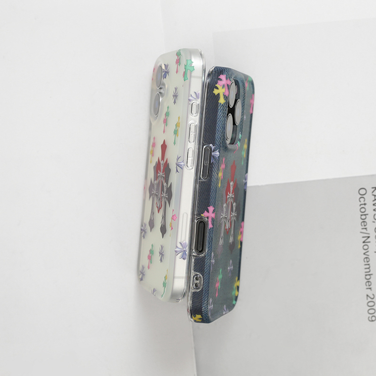 Chrome Hearts MagSafe Matte Metal : Pastel Crosses & Tri-Cross – 16, 15, 14, 13, 12 iPhone Case