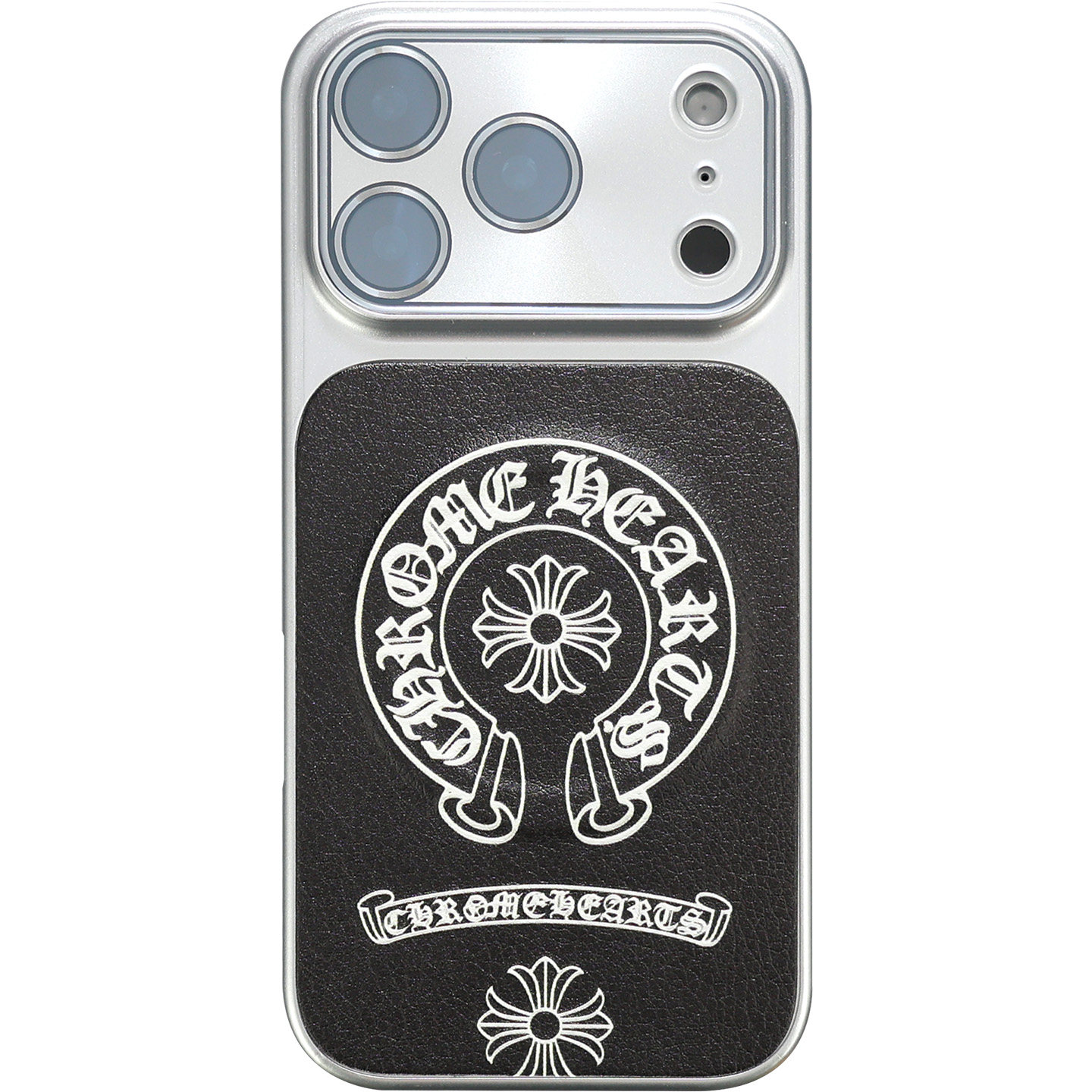 Chrome Hearts MagSafe Cross Emblem Black White iPhone Case