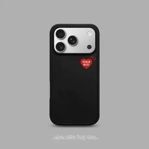 Human Made Heart Logo Matte Black MagSafe iPhone Case for iPhone 17, 16, 15, 14 and 13
