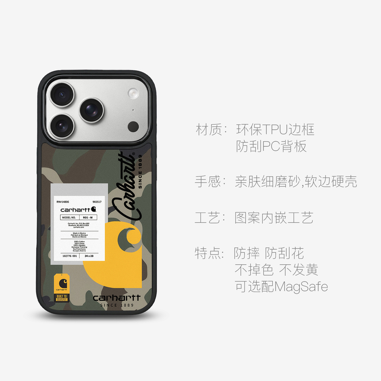 Carhartt Camo Script Logo iPhone Case