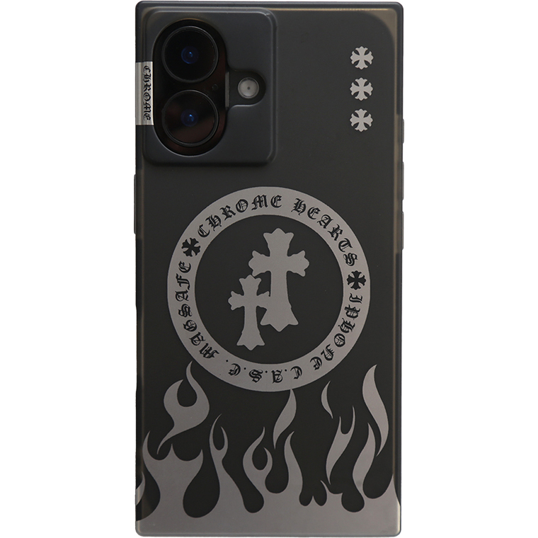 Chrome Hearts MagSafe Cross Flames iPhone Case