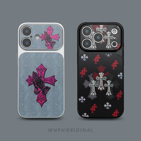 Gothic Crosses & Praying Hands iPhone Case
