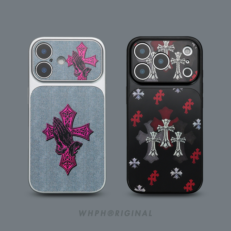 Gothic Crosses & Praying Hands iPhone Case