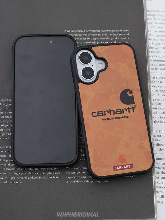 Carhartt Yellow Wood Grain Logo iPhone Case