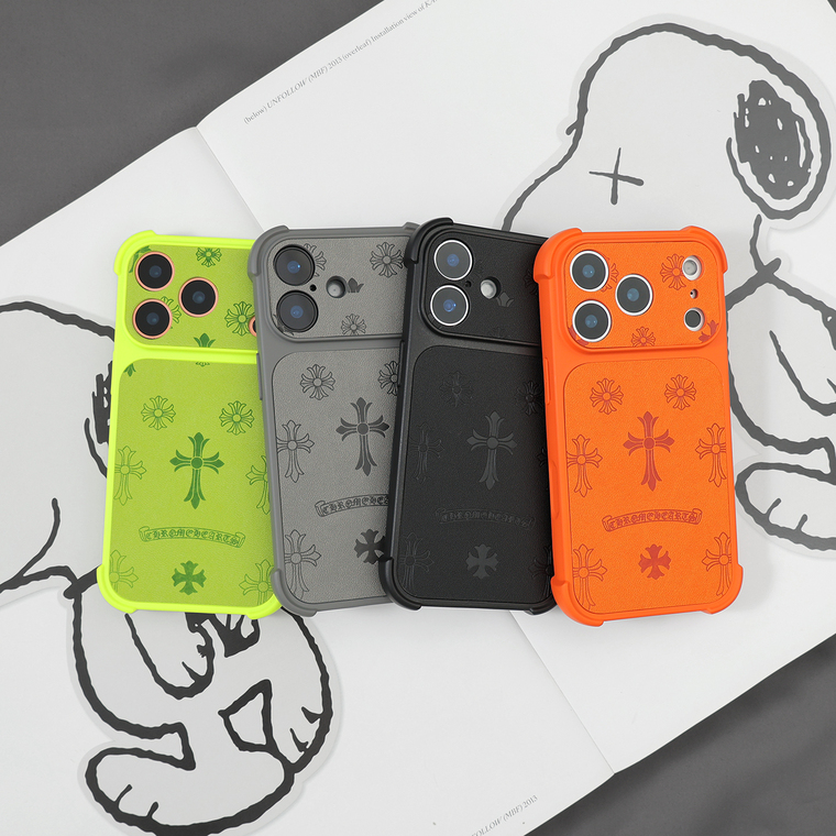 Chrome Hearts Cross Flower Text iPhone Case