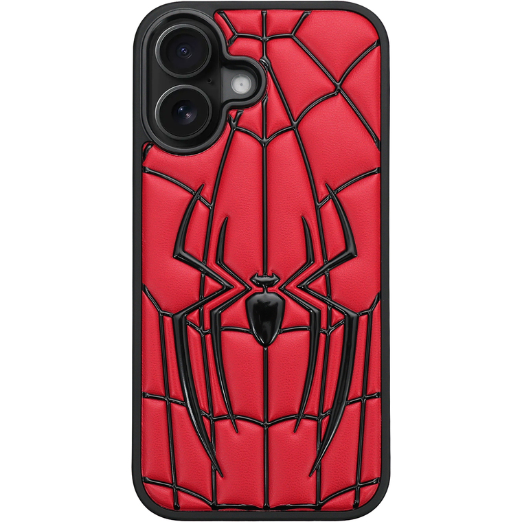 Spiderman Web Faux Leather Stitch iPhone Case
