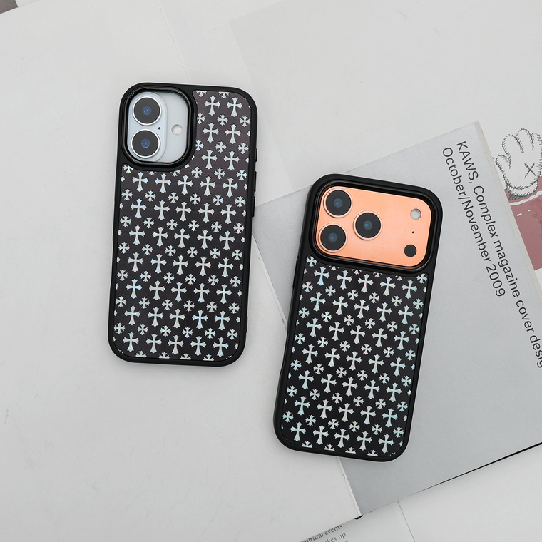 Iridescent Cross Pattern iPhone Case