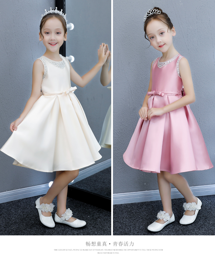Váy cưới cho bé gái công chúa fluffy nhỏ chủ nhà buổi tối váy hoa sinh nhật catwalk piano biểu diễn mùa đông quần áo trẻ em nam
