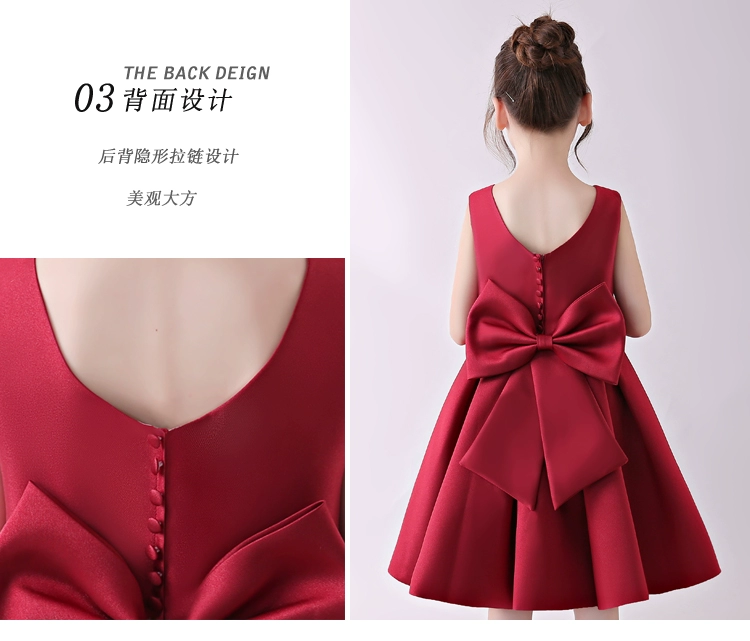 Công chúa váy cô gái ăn mặc fluffy new flower cô gái ăn mặc nữ trẻ em sàn catwalk sinh nhật máy chủ trang phục mùa hè set vest kẻ cho bé trai