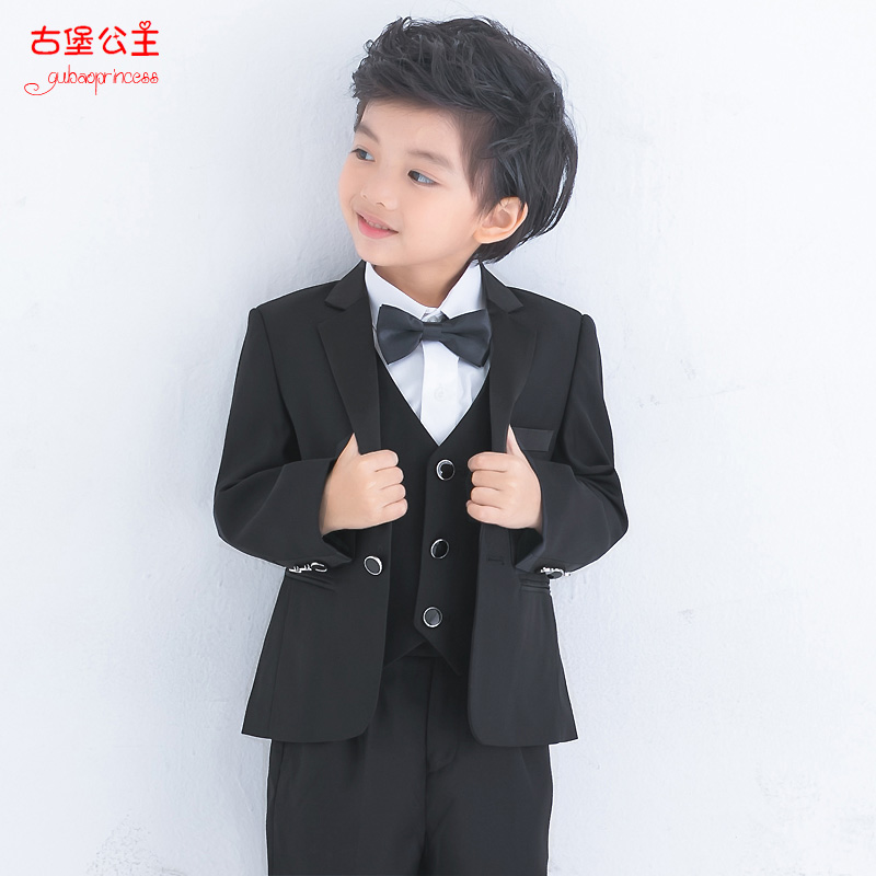 Boy suit suit Korean version students' year old gown jacket flower boy children chair the piano to play the big boy