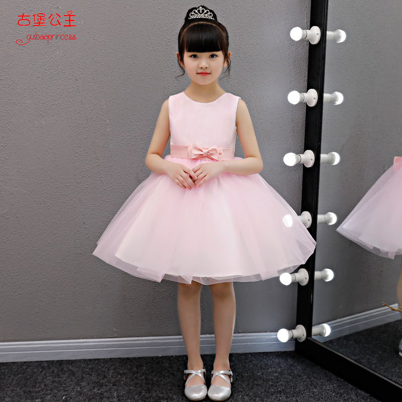 Girls Dress Skirt 2020 New Children Princess High-end Wedding Dress Foreign Atmosphere Flower Child Piano Model Holding Costume