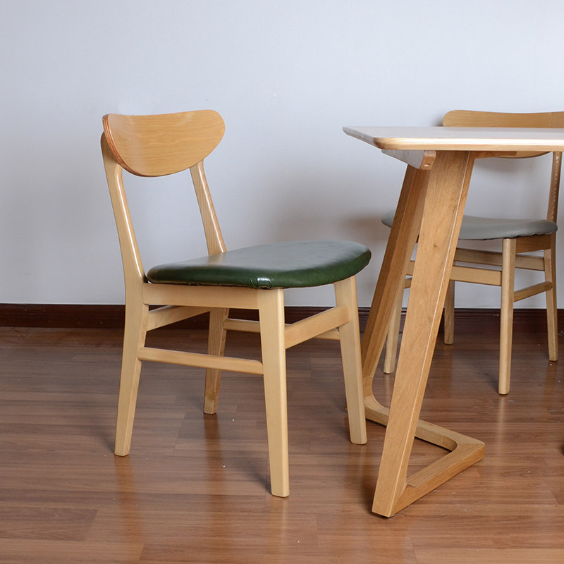 Solid wood dining chair Nordic modern minimalist dining table stool Home backrest chair Japanese Potato Chips Chair Dining Room Butterfly Chair