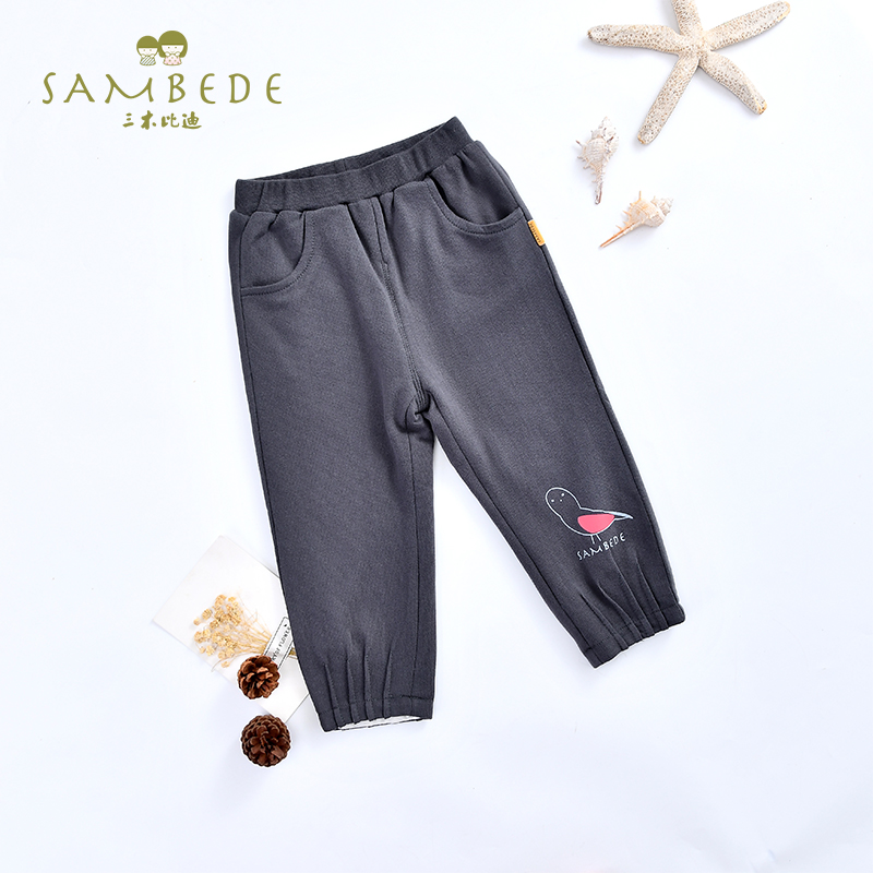 Triple Wood Bidi Baby Toddler Pants Girl Foreign Pie Autumn Clothing Cotton Pants Boomer Pants Baby Pants Baby Out Pants Cute