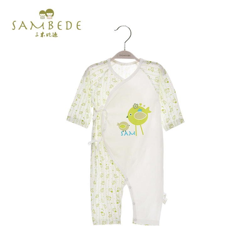 66-yard three-wood bidy newborn baby baby lacing long sleeve ligater with khaki dressing and climbing to serve summer thin summer