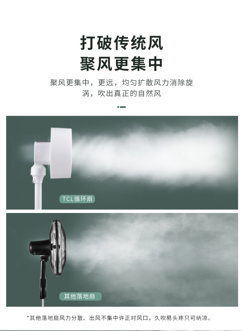 TCL 台式静音空气循环扇 久吹不头疼 图5
