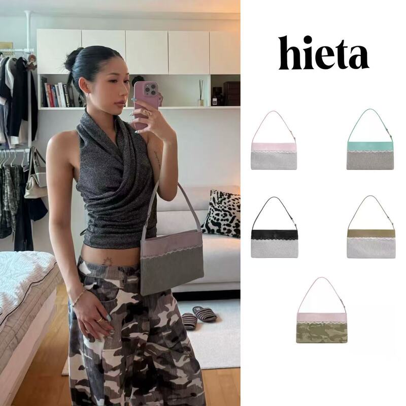 Korean Niche Brand Hieta, Exclusive for Spring, Sweet and High-End Style, Versatile Lace Handbag for Women