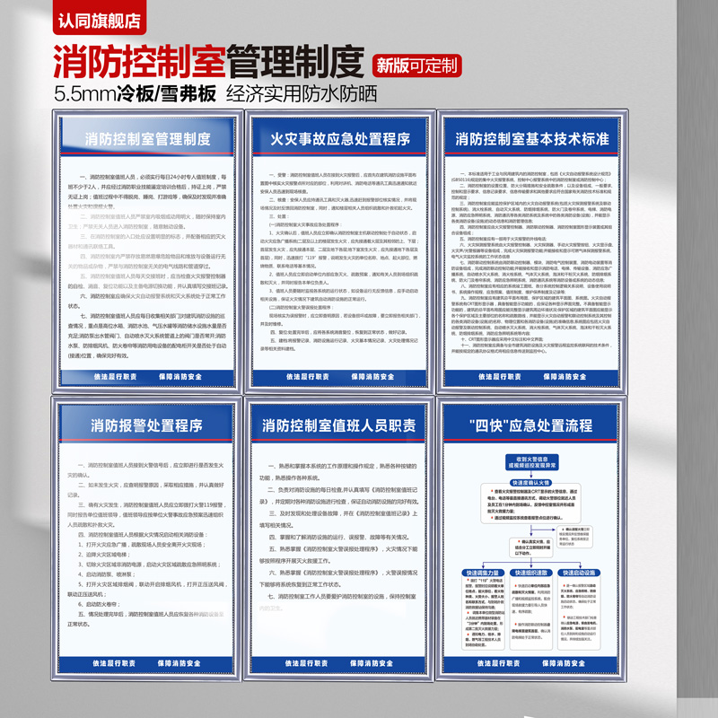 Fire Control Room Safety Management System Cards Full Range Of New Acceptance Releases Duty Officer Duties Fire Alarm Disposal Procedures Fire Accident Emergency Handling Procedures Flow Chart Regulatory Cards Customisation-Taobao