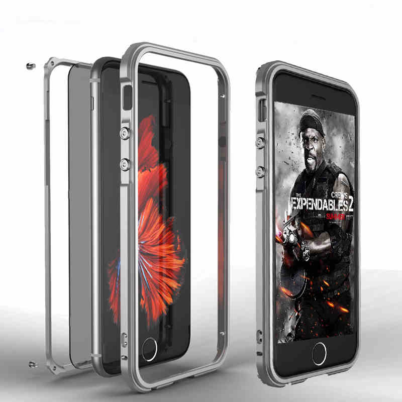 GINMIC Legend Slim Aluminum Metal Bumper Scratch Resistant Transparent PC Cover Case for Apple iPhone 6S Plus/6 Plus & iPhone 6