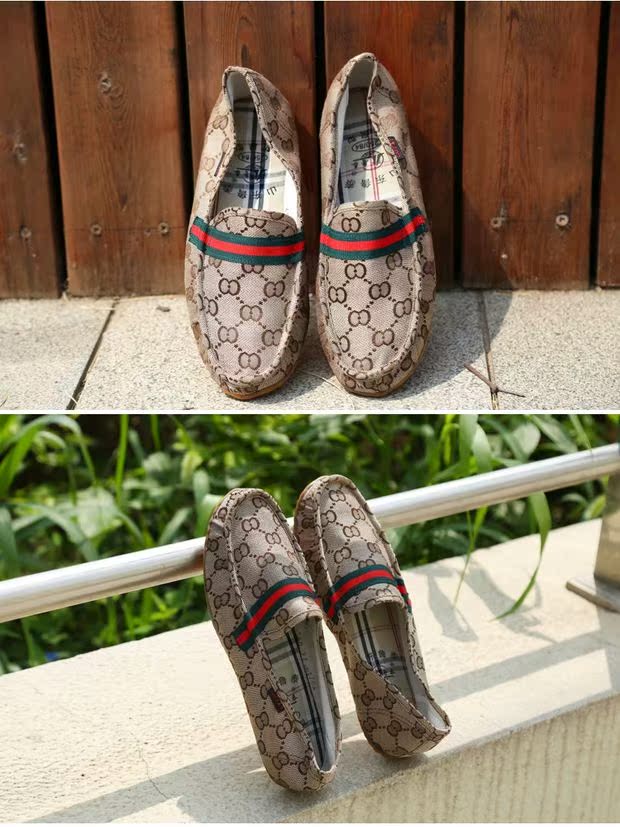 Authentic Shandong Lutai giản dị để giúp một đôi giày vải chân thoáng khí mang giày bun nam lái xe giày giày thể thao đế cao