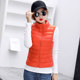 Short down jacket vest for women portable autumn and winter new stand-up collar lightweight vest liner waistcoat large size vest jacket