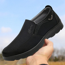 Spring and Autumn old Beijing cloth shoes nan dan xie breathable casual man ba ba xie anti-slip soft middle-aged mens shoes