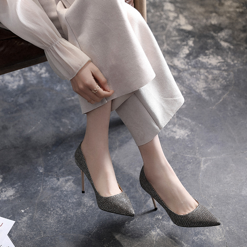 A generation of Canon 2022 Spring new French Teenage Girl High Heels Heels with Custard Spring Single Shoes Casual 100 lap