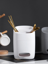 Multifunctional three-grid diatomaceous earth drain chopsticks rack spoon rack kitchen tableware storage rack household split chopsticks cage
