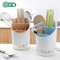 Kitchen detachable plastic drain chopstick holder storage box Household tableware storage rack Chopstick tube storage rack Chopstick cage