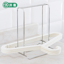 Household stainless steel hanger storage finishing rack Hanger storage rack Creative multi-functional hanger creative shelf