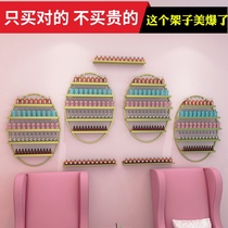 Nail art shop wrought iron nail art wall hanging rack on the wall display rack nail polish glue shelf cosmetics store nail polish shelf