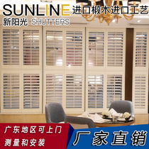 Solid wood blinds home bathroom wooden blinds cloakroom partitions blinds folding doors customization