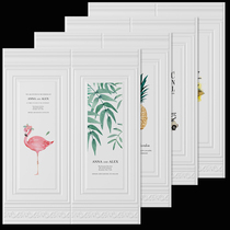 Self-adhesive 3D three-dimensional wall sticker wallpaper bedroom warm Nordic ins room layout wall decoration waterproof wall skirt