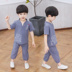 Quần áo trẻ em trai Hanfu Phong cách Trung Quốc Trẻ em Tang phù hợp với trẻ em phù hợp với em bé mùa hè ngắn tay retro hai mảnh - Phù hợp với trẻ em quần áo bé trai 1 tuổi Phù hợp với trẻ em