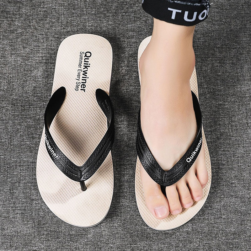 2020 new slippers male summer fashion outside wearing non-slip herringbone dragging men trendy personality beach shoe included angle cool drag