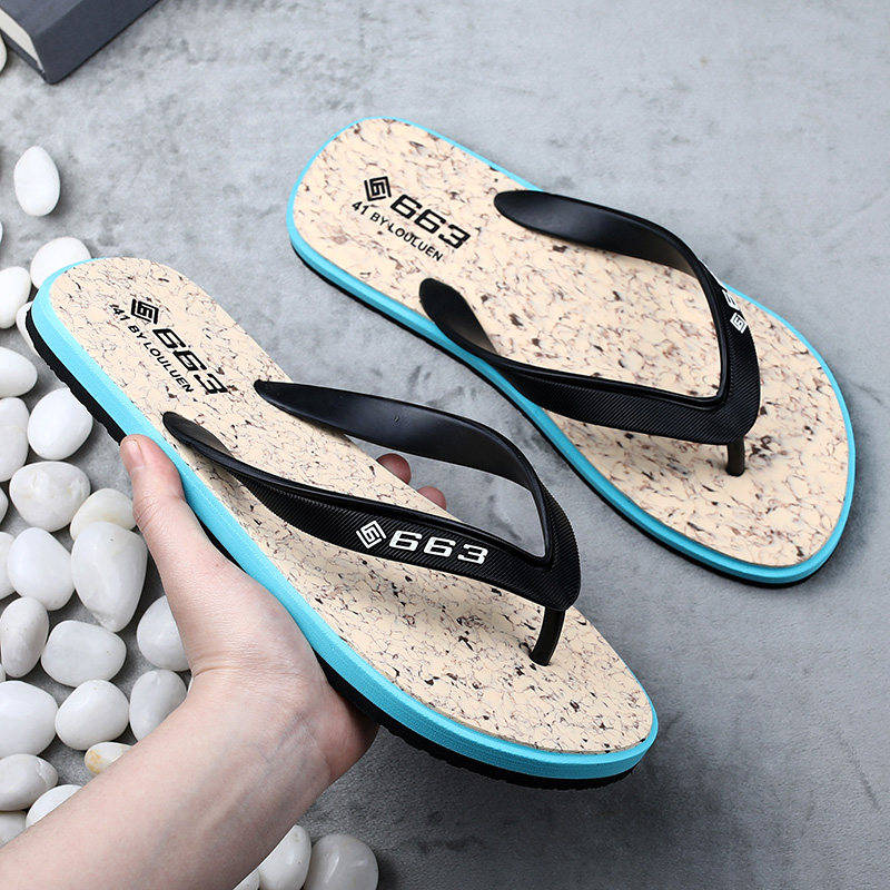 2020 new slippers men's summer fashion outer wear personality non-slip flip-flops men's beach shoes trend clip-on slippers