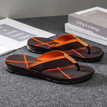 Mens anti-slip herringbone drag 2021 Summer new personality abrasion resistant soft bottom clip foot trailing off trendy beach sandals