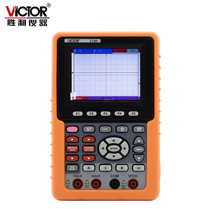 Victory Instrument Single Channel Digital Color Oscilloscope VC2100 portable Apowave Table 100MHZ bandwidth