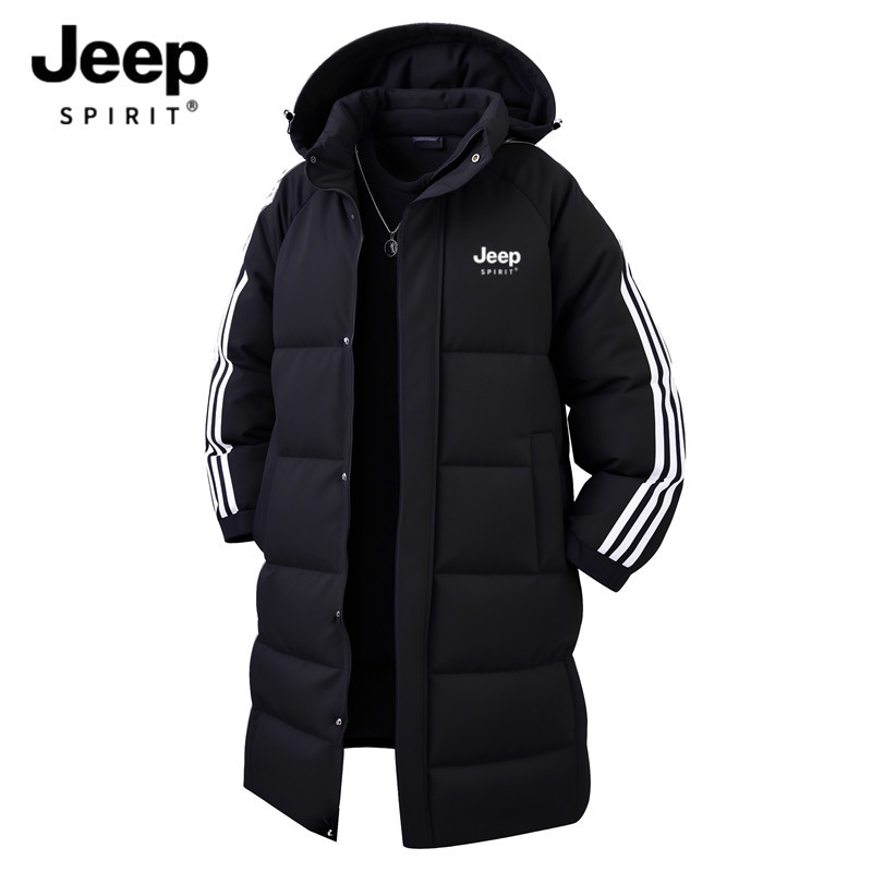 Jeep Spirt Jeep Long down Cotton Jacket Men's Winter Hooded Coat for Teenagers, Drama School Student Overcoat Jeep Spirt Jeep Long down Cotton Jacket Men's Winter Hooded Coat for Teenagers, Drama School Student Overcoat