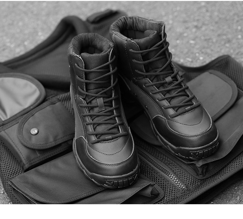 Boots militaires pour homme en cuir - Ref 1402023 Image 30