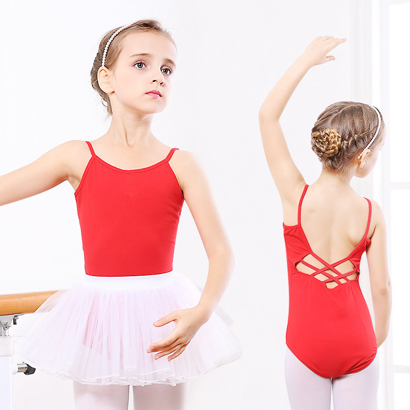Children's dance clothes girls sling exercise clothes summer girls dance clothes Chinese dance ballet dance body suits