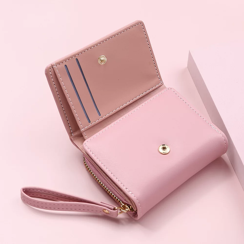 short fashionable wallet, shoulder bag, polyurethane card holder