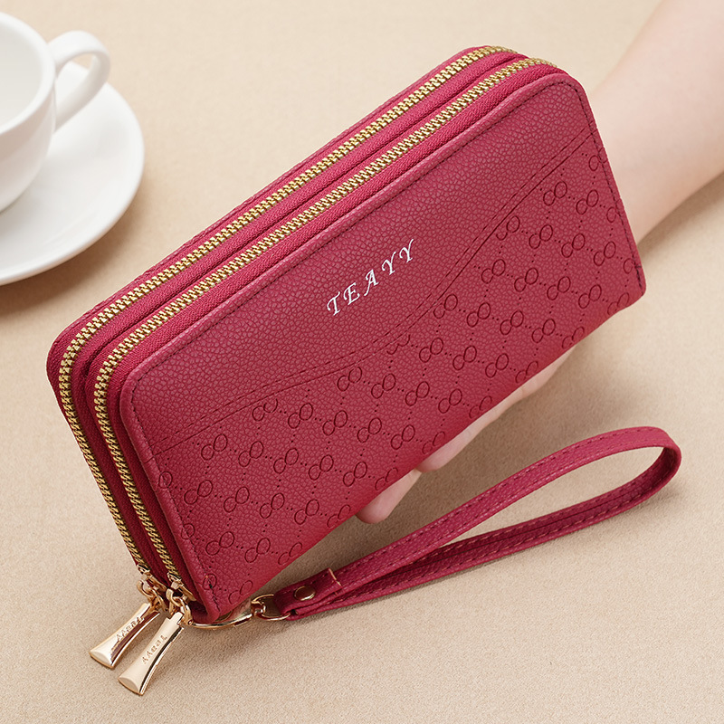 Wallet for Women, Long Style, Double Zipper, Mobile Phone Bag, Women's Wallet, Large Capacity Clutch Bag, Coin Purse