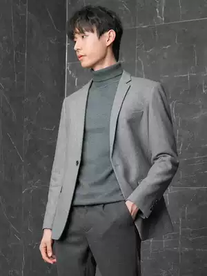 Casual suit men's jacket Korean trend handsome wool woolen woolen youth small suit single coat winter tide