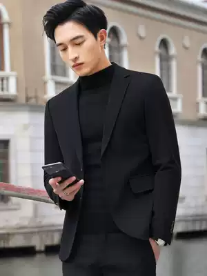 Casual small suit jacket men's slim style Korean version of tide winter thick formal suit wool woolen dress suit top single