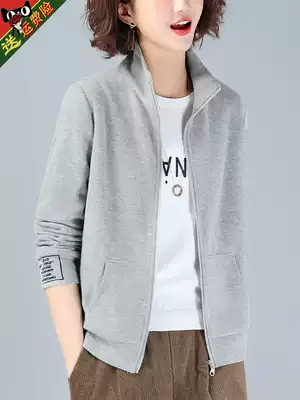 Loose short jacket 2021 new female spring and autumn plus velvet baseball uniform casual February and August clip top