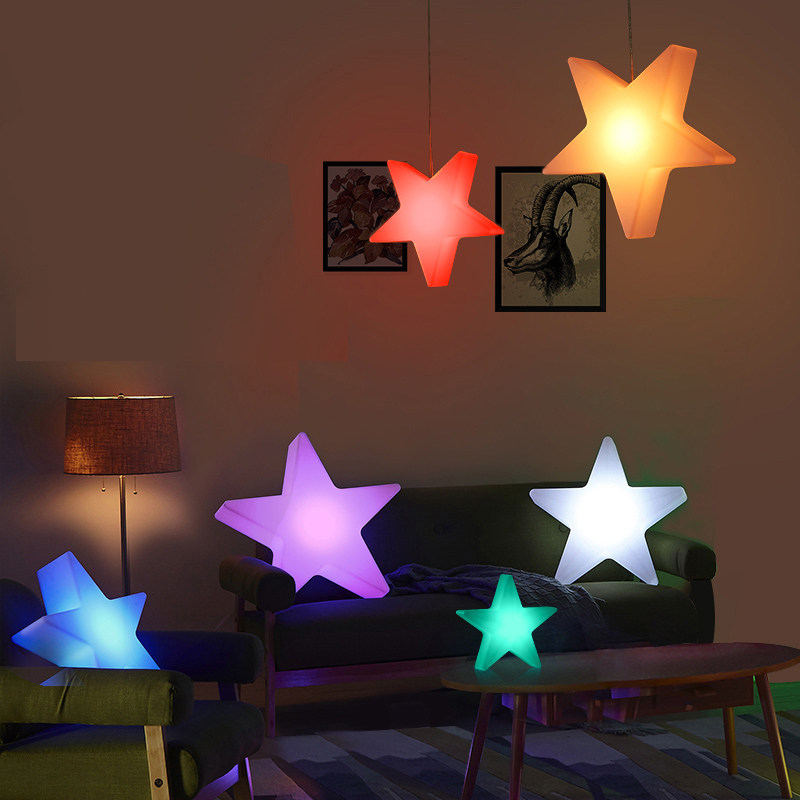 Luminous star lights porch corridor night lights hotel courtyard waterproof hanging ceiling creative net red five-pointed star lights